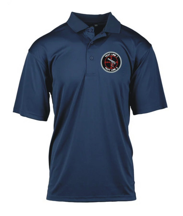 Custom Firearms Polyester Polo Embroidered #932 (image for) Custom Firearms Polyester Polo Embroidered #932
